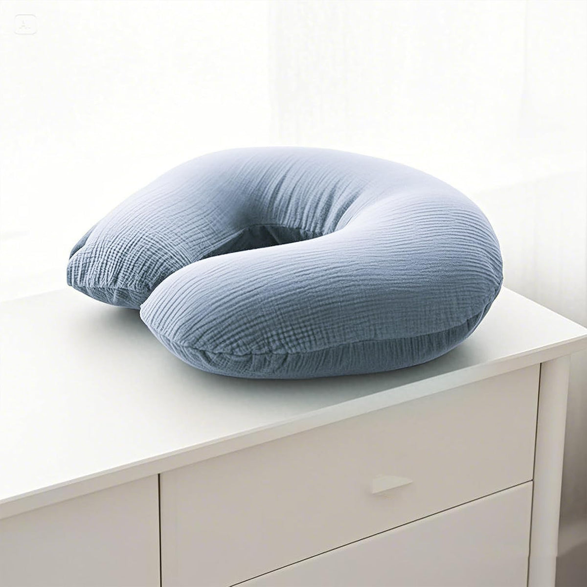 Muslin Nursing Pillow Covers, 2 Pack, Soft & Adorable Slipcovers with Zipper Closure, 100% Cotton Covers for Breastfeeding Pillows (Leaf, Green)