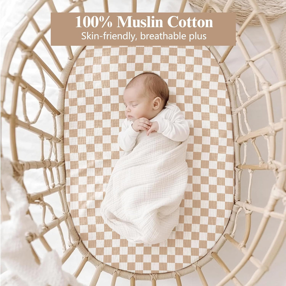 3 Pack Muslin Changing Pad Covers for Baby Boys and Girls 100% Cotton, Soft & Breathable, Easy to Put On & Off, Machine Washable, Baby Nursery Diaper Changing Table Sheet (Leaf)