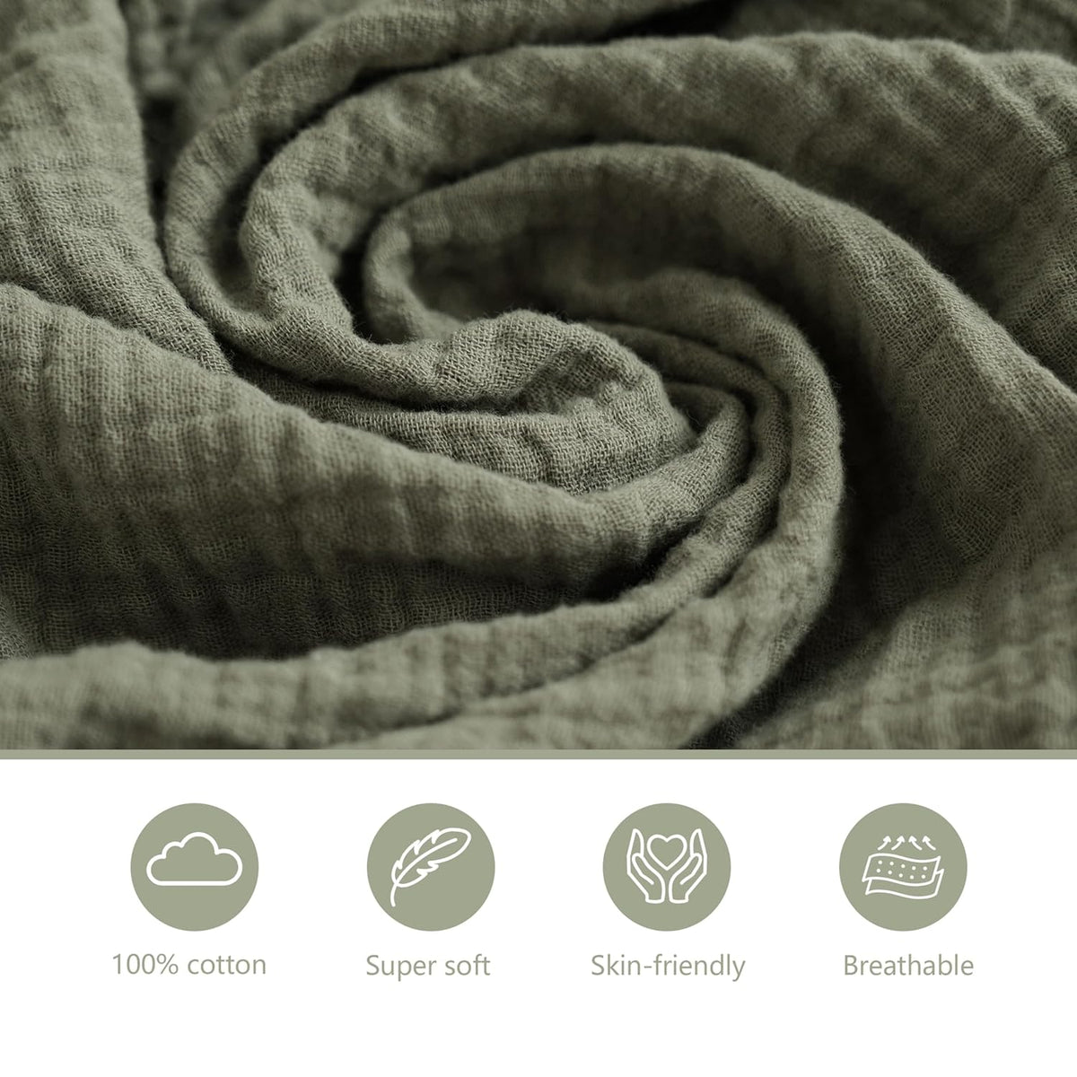 3 Pack Muslin Changing Pad Covers for Baby Boys and Girls 100% Cotton, Soft & Breathable, Easy to Put On & Off, Machine Washable, Baby Nursery Diaper Changing Table Sheet (Leaf)